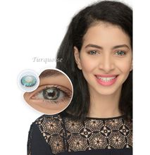 Freshgo Turquoise 3-Tone 2 Soft Contact Lenses Natural Looking Eyes